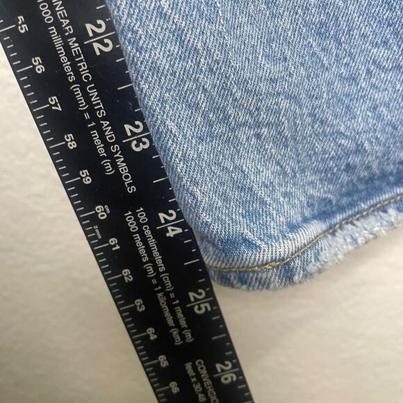 Levi's Womens Jeans Size 25 Ribcage Straight Leg Denim Blue Light Wash Casual - Picture 7 of 16